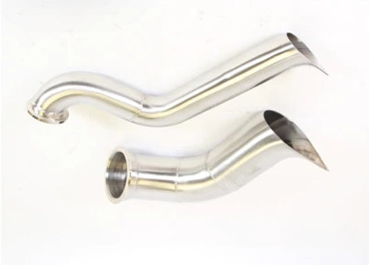 B-Series 3-inch Tear Drop Hood Exit Up-Pipe & Dump Tube for Top Mount Turbo Manifold