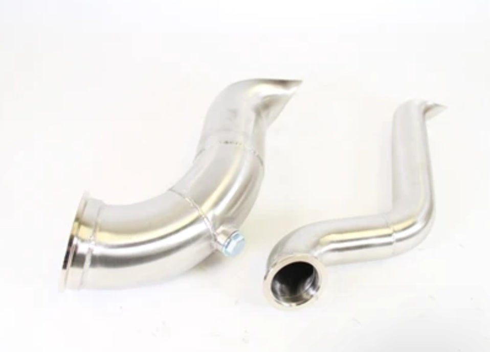 B-Series 3-inch Tear Drop Hood Exit Up-Pipe & Dump Tube for Top Mount Turbo Manifold