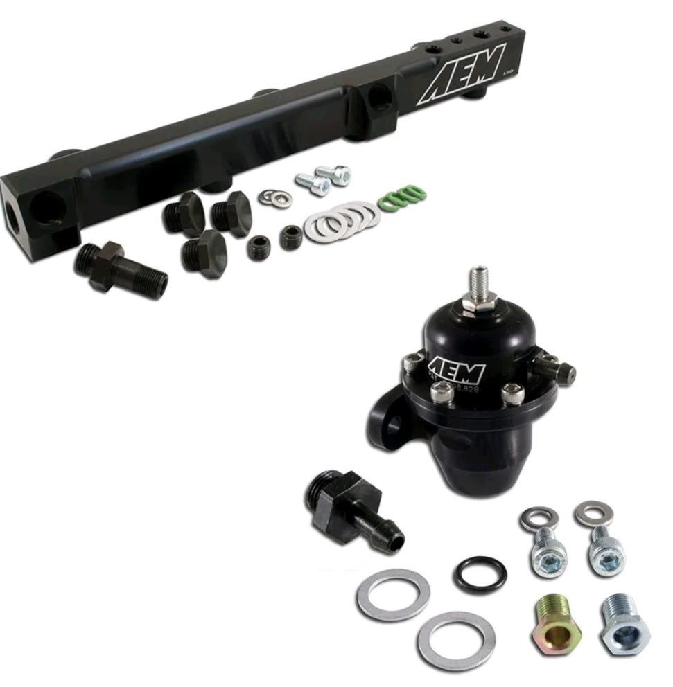 Aem b series Fuel rail and adjustable Pressure Regulator